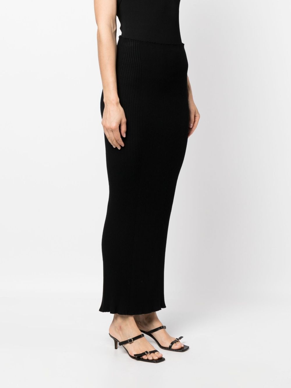 ribbed-knit maxi skirt - 3