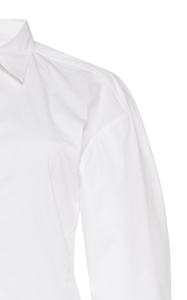 Stretch Poplin Shirt Dress white - 4