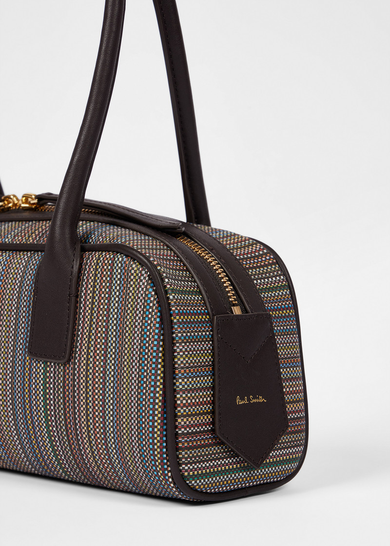 Women’s Signature Stripe Coated Canvas ‘Agatha’ Bag 3