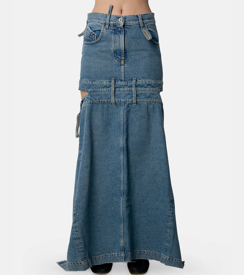 THE ATTICO Gonna Midi Denim outlook