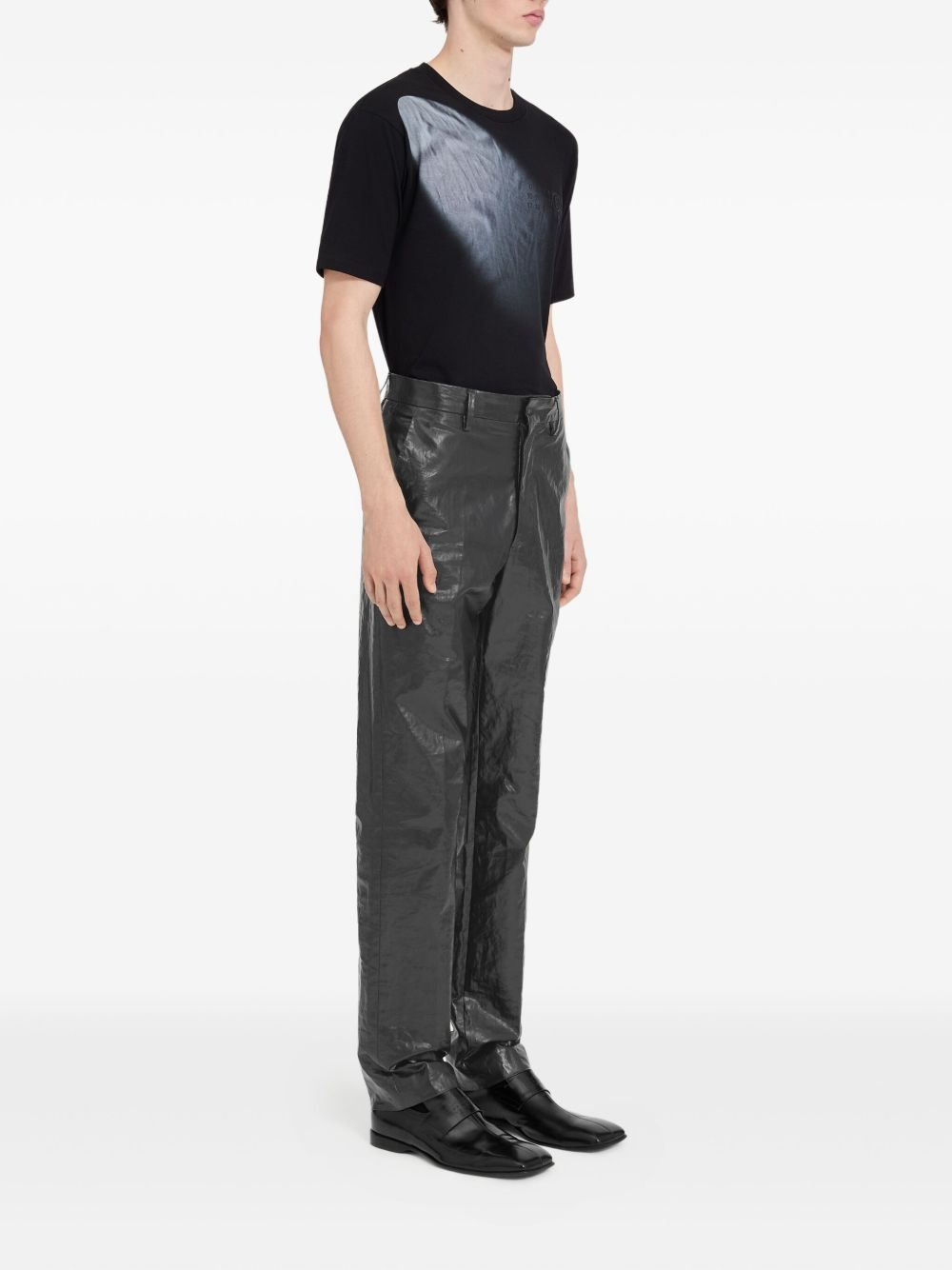 crinkled linen trousers - 3
