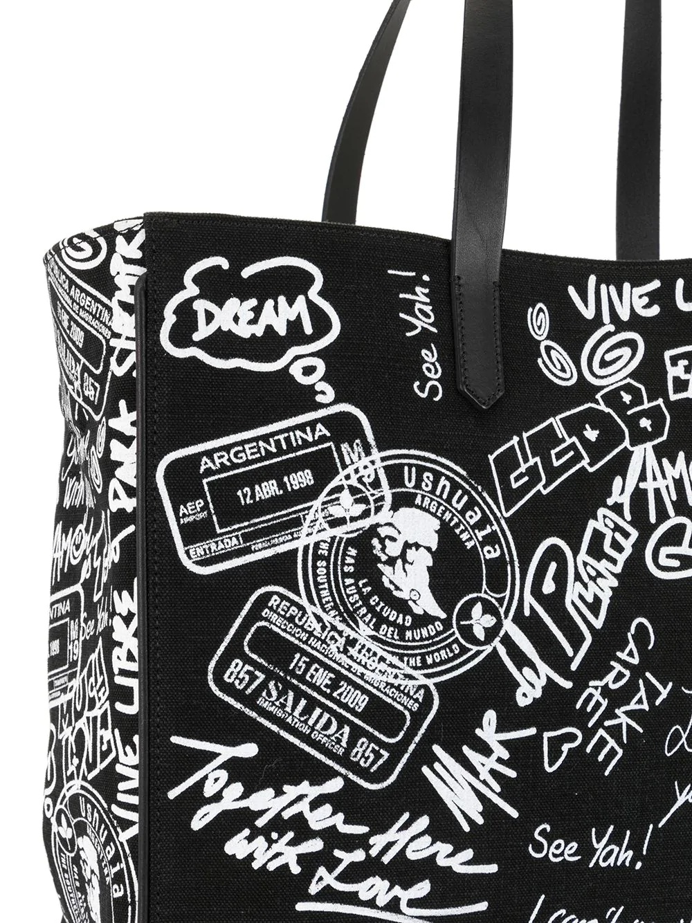 graffiti-print tote bag - 4