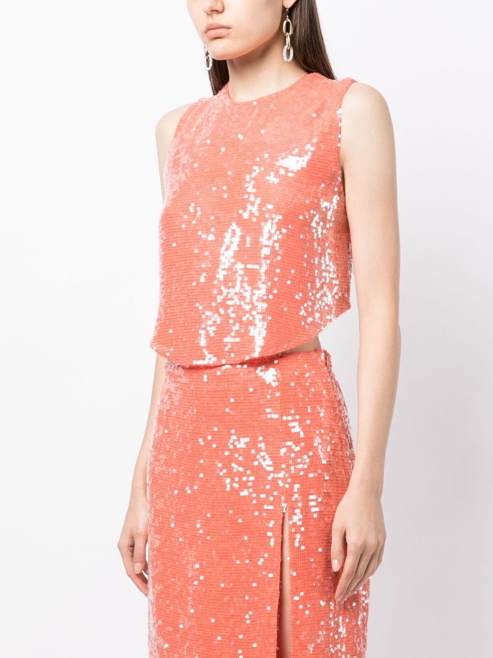 sequin-embellished sleeveless top - 3