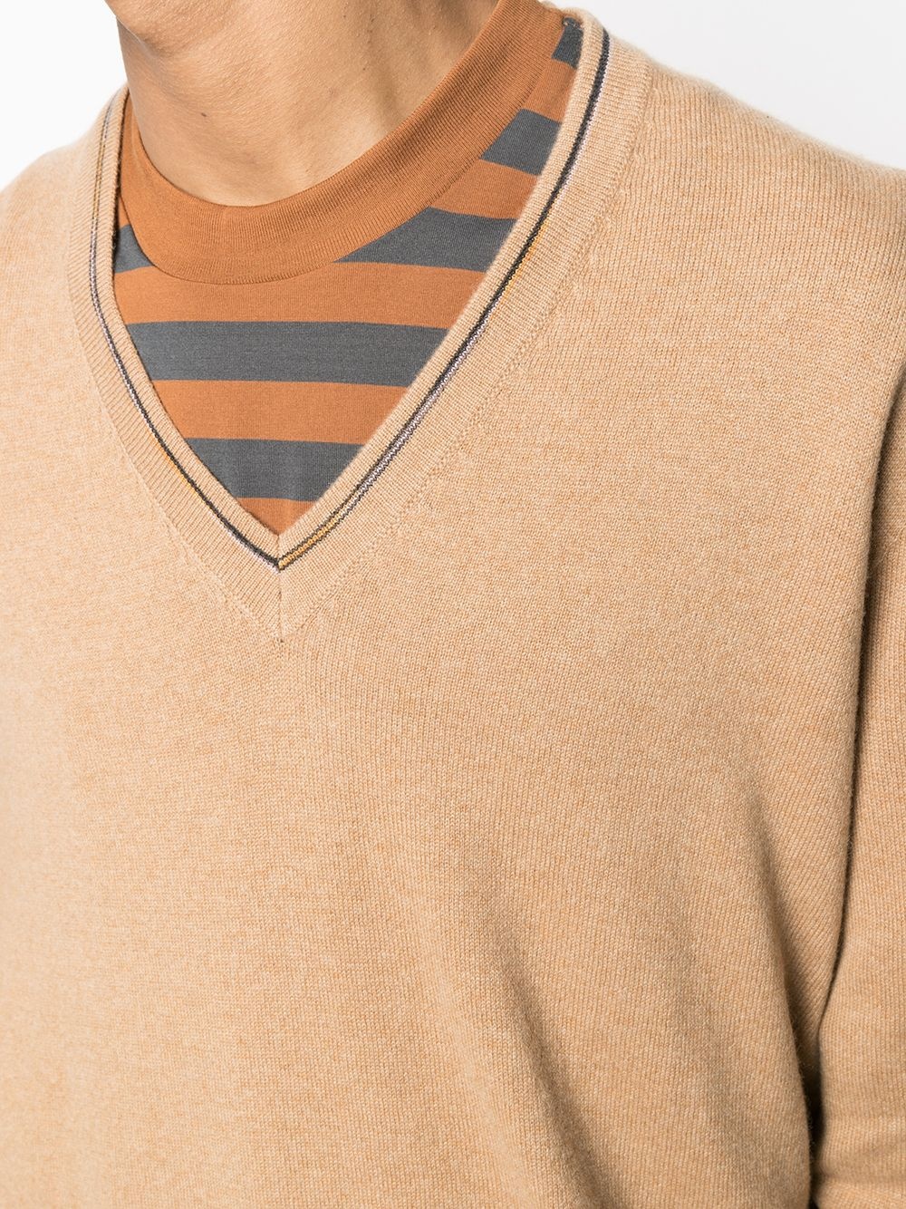 cashmere V-neck jumper - 5