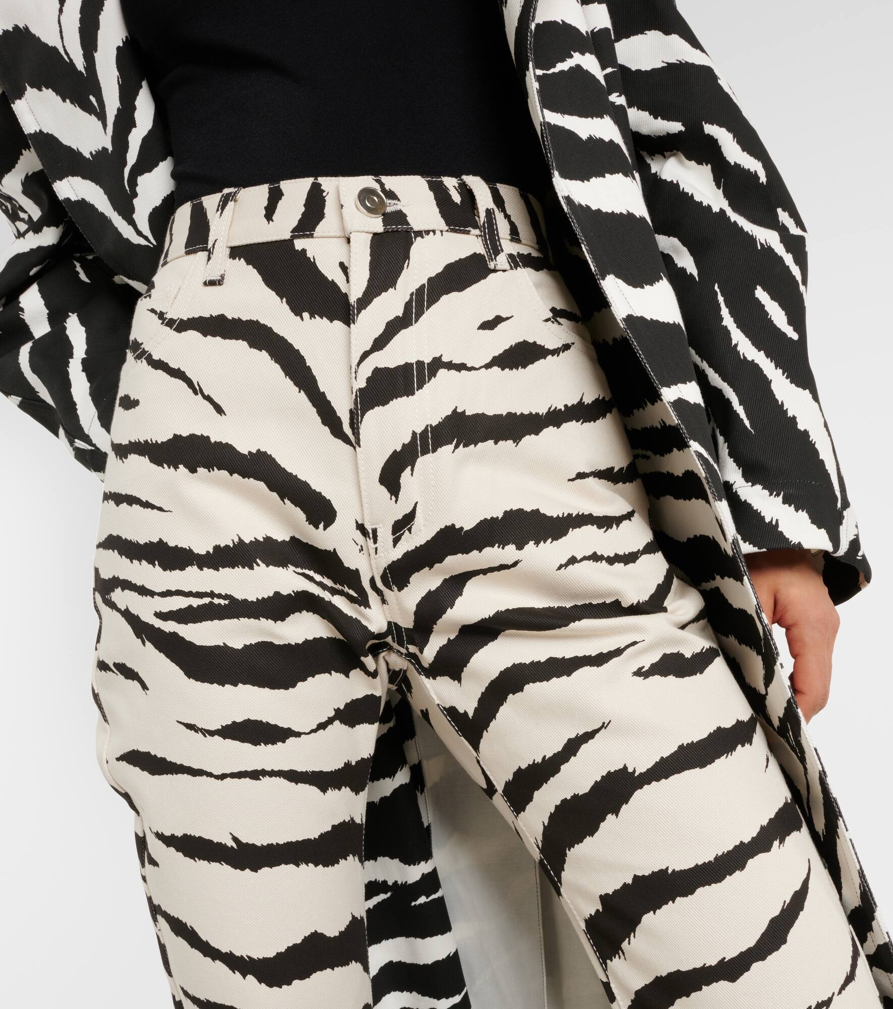 Zebra-print jeans - 4