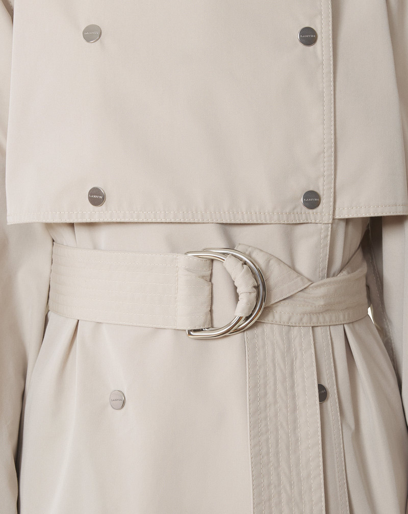 WHITE COTTON TRENCH COAT 5