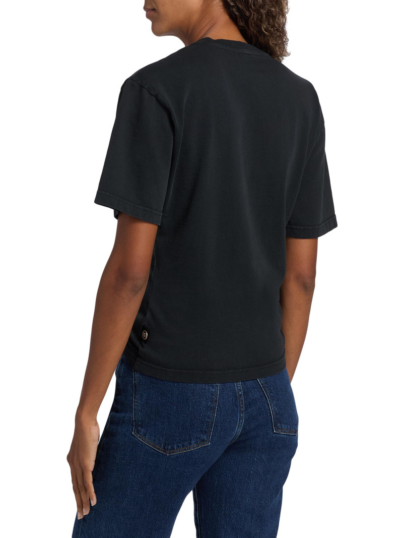 Women's Crystal Knot Cotton T-Shirt - Washed Black 5