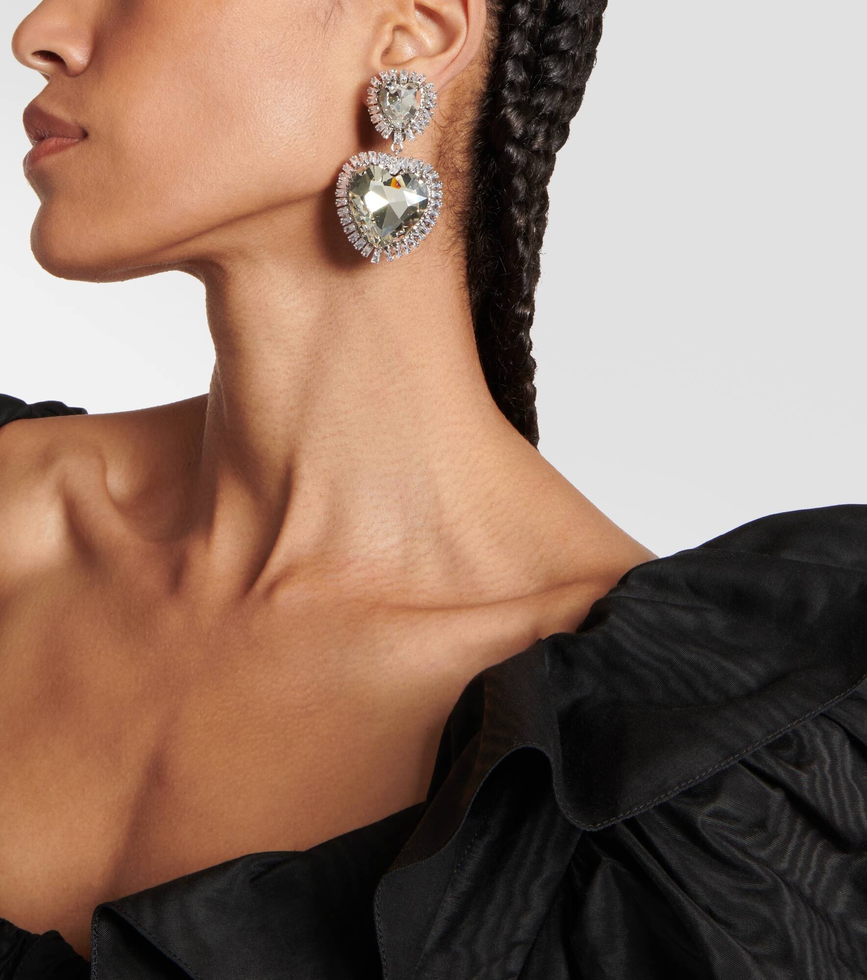 Embellished clip-on earrings - 3