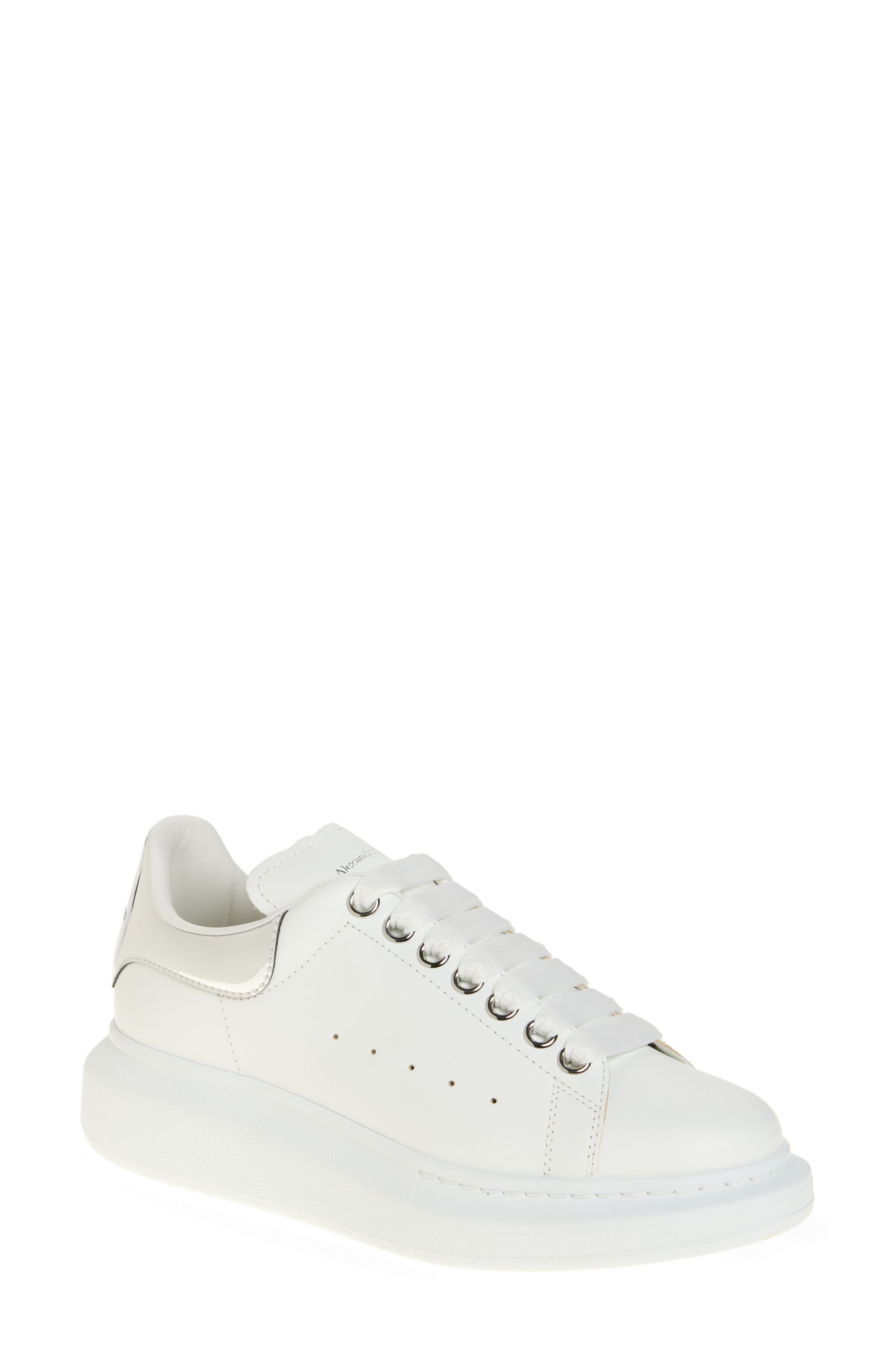 McQueen Oversize Sneaker in White/Mirror at Nordstrom - 1