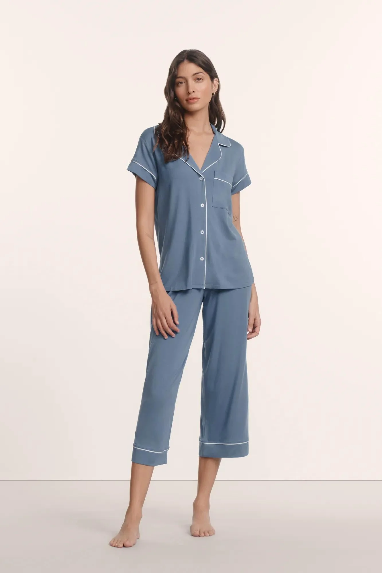 Gisele TENCEL™ Modal Short Sleeve Cropped PJ Set - 1