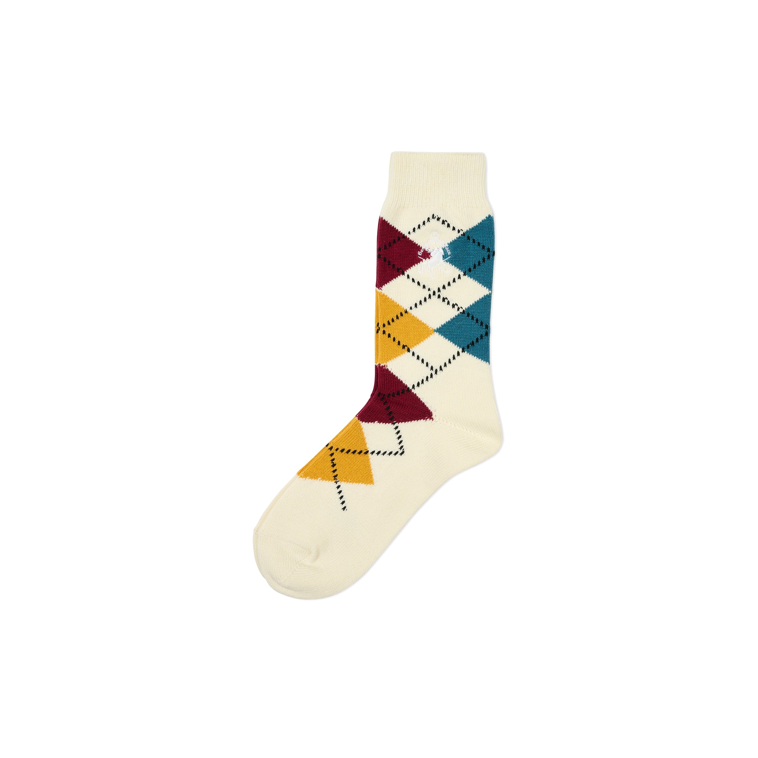 PALACE BEAMS PLUS ARGYLE SOCKS WHISPER WHITE - 1