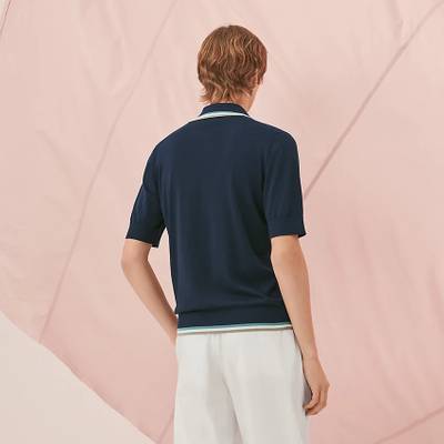 Hermès "Rayures & twist" V- neck polo shirt outlook