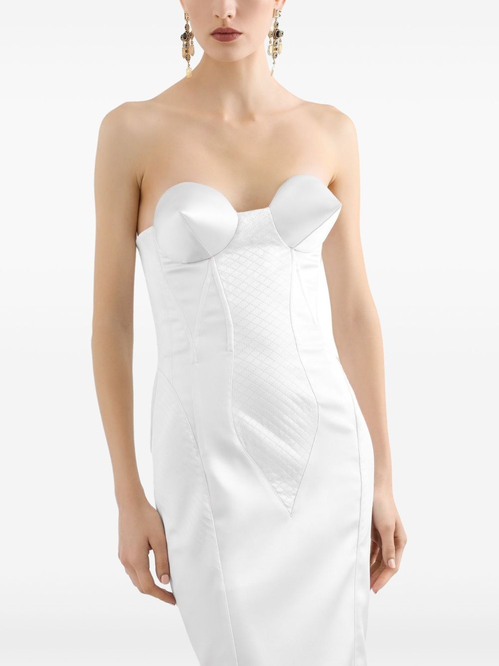 bustier midi dress - 4