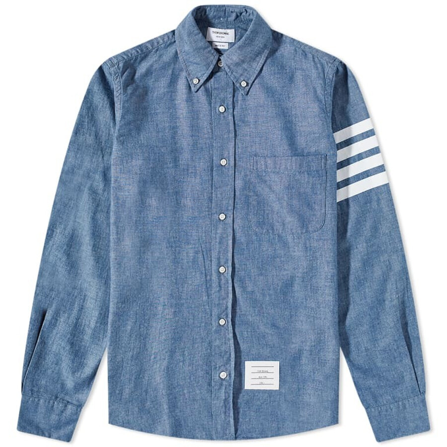 Thom Browne Men's Chambray 4-Bar Shirt - 5