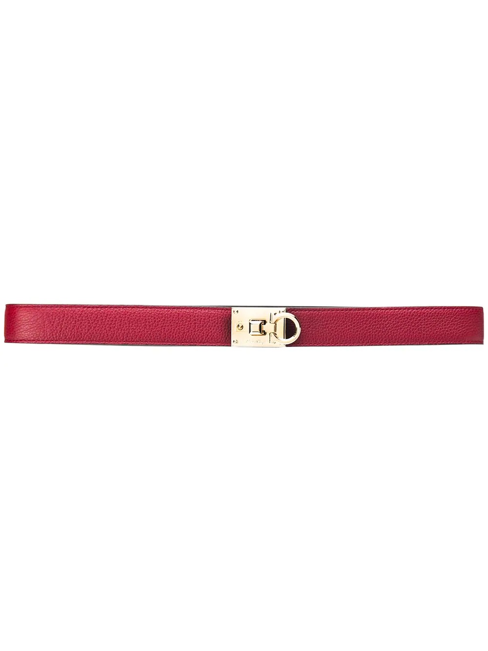 Gancini-buckle skinny waist belt - 1