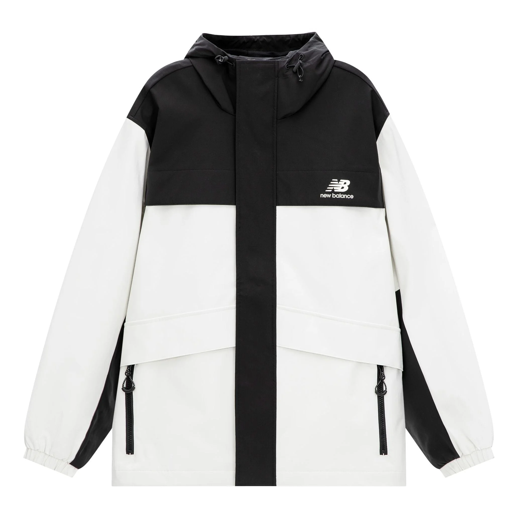 New Balance Logo Urban Remix Woven Jacket 'White Black' AMJ33359-CIC - 1