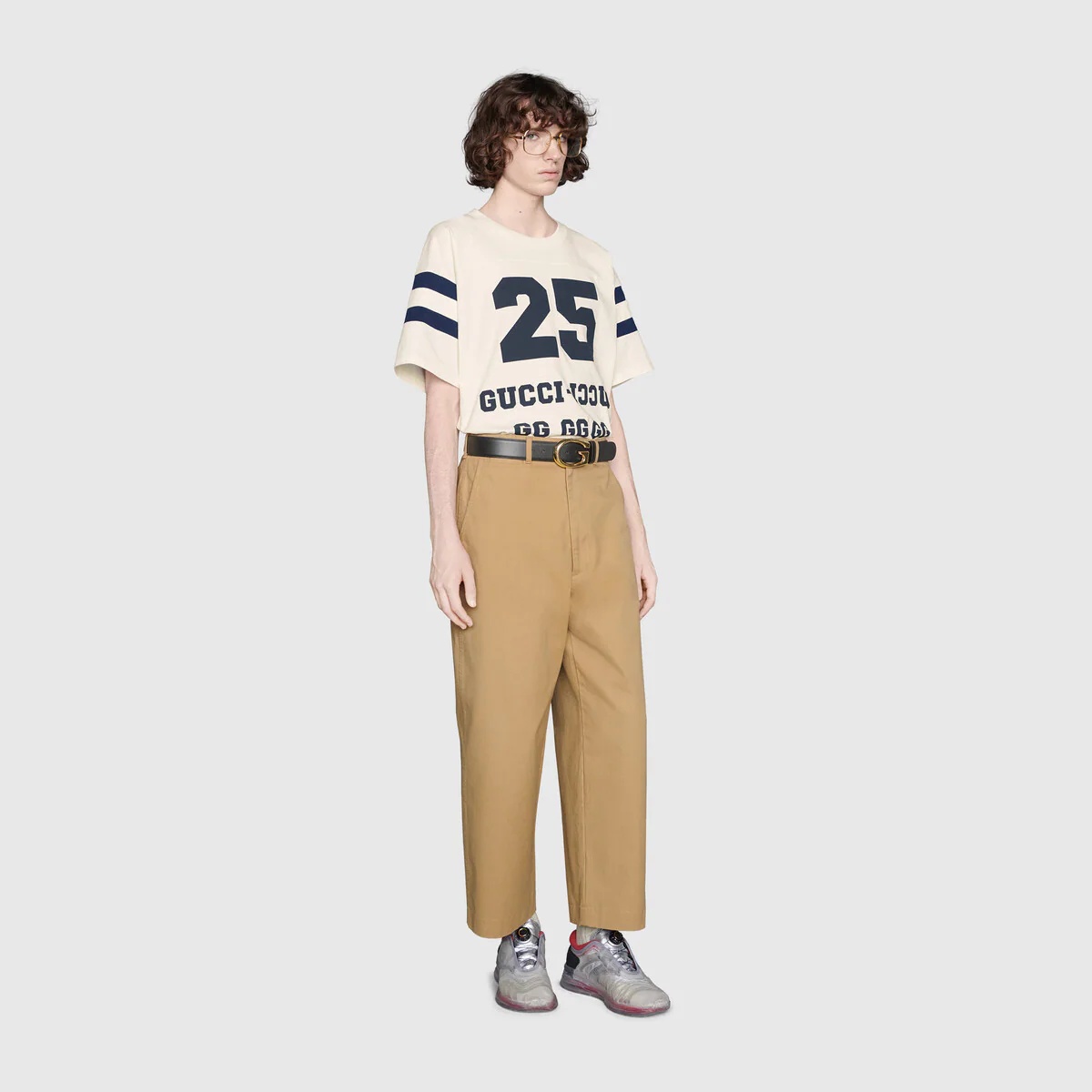 GUCCI T-shirt with '25 Gucci' print | REVERSIBLE