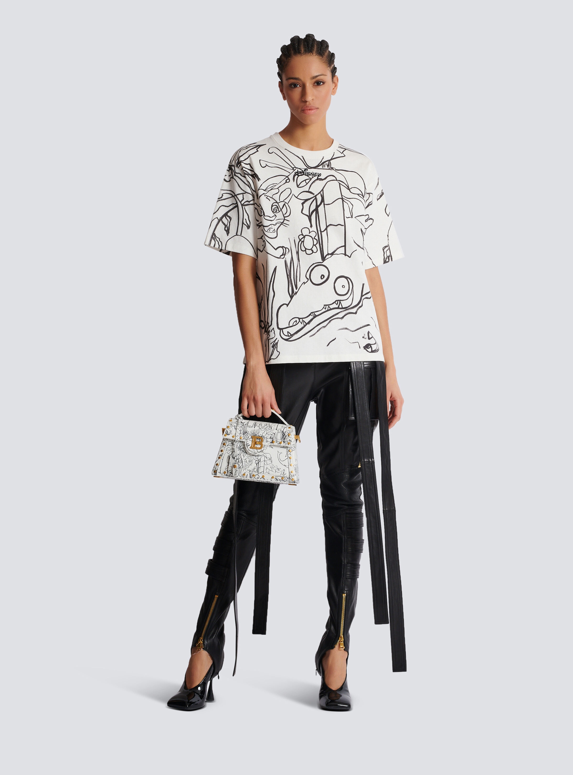 Disney x Balmain: The Lion King - Relaxed T-shirt with Enfant Précoce print - 2