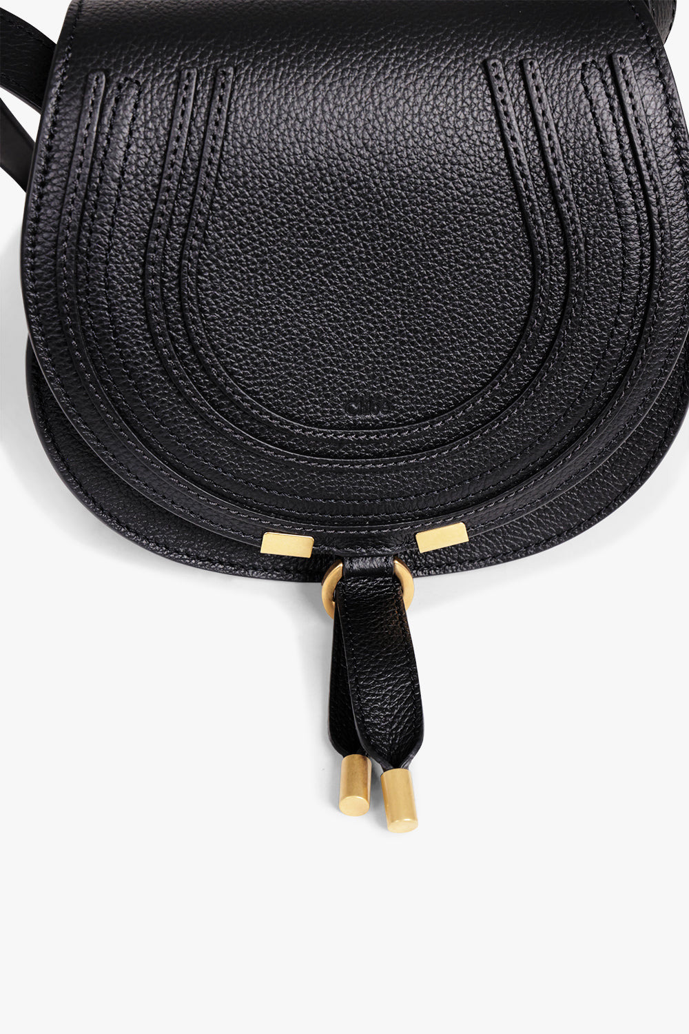 MARCIE SMALL BAG | BLACK/BLACK STITCHING - 5