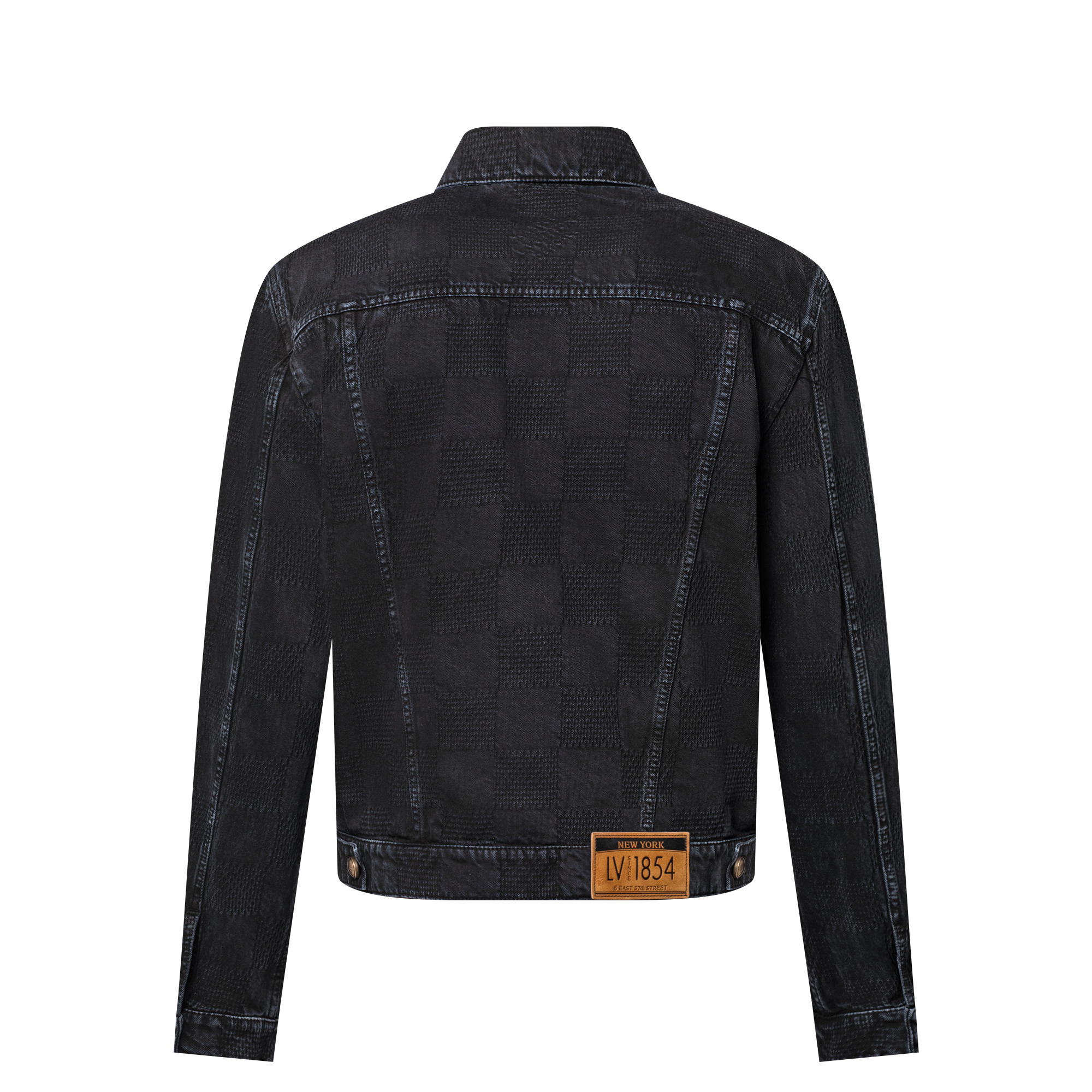 57th Street NYC Damier Denim Trucker Jacket - 3
