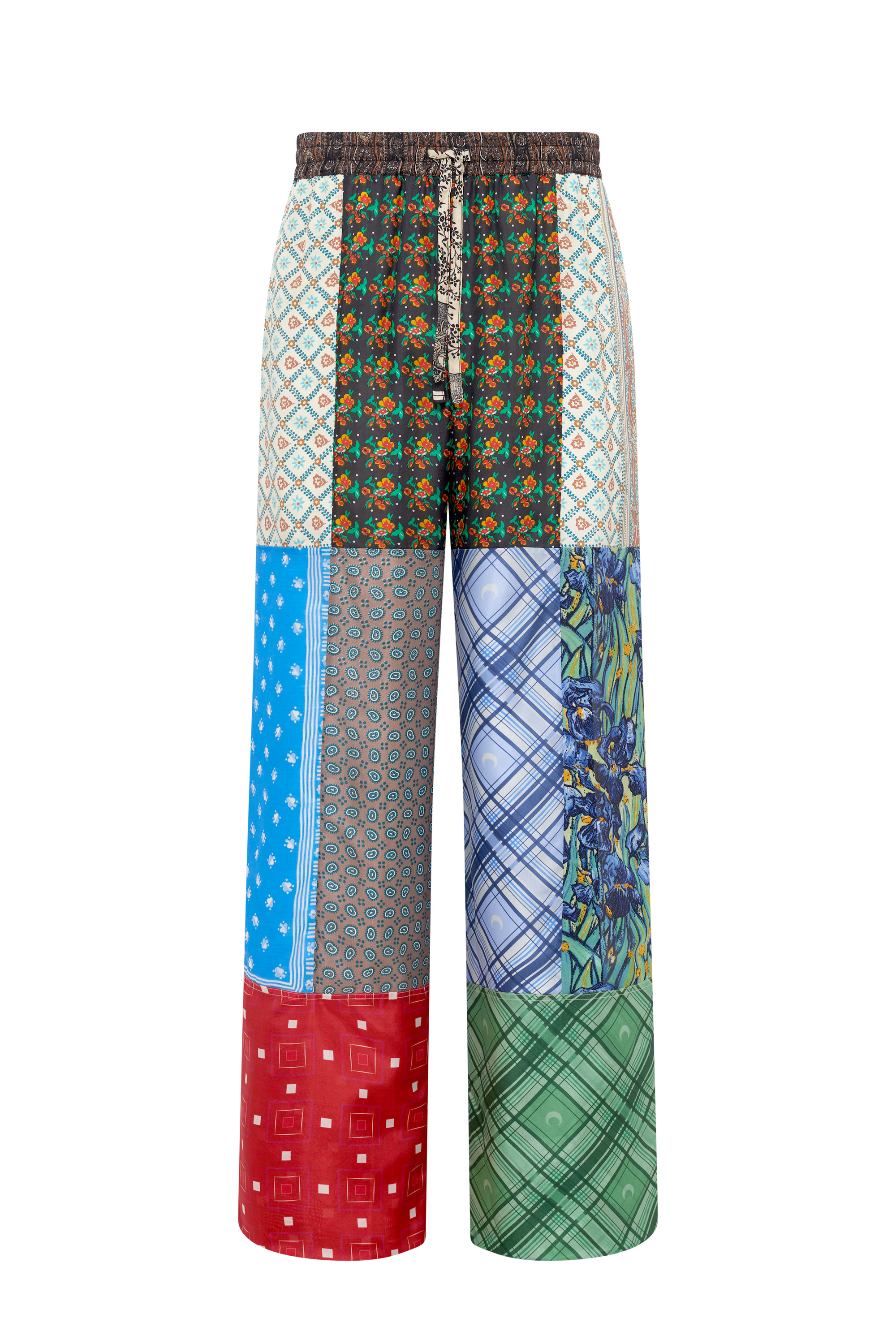 Regenerated Silk Scarves Drawstring Trousers - 11