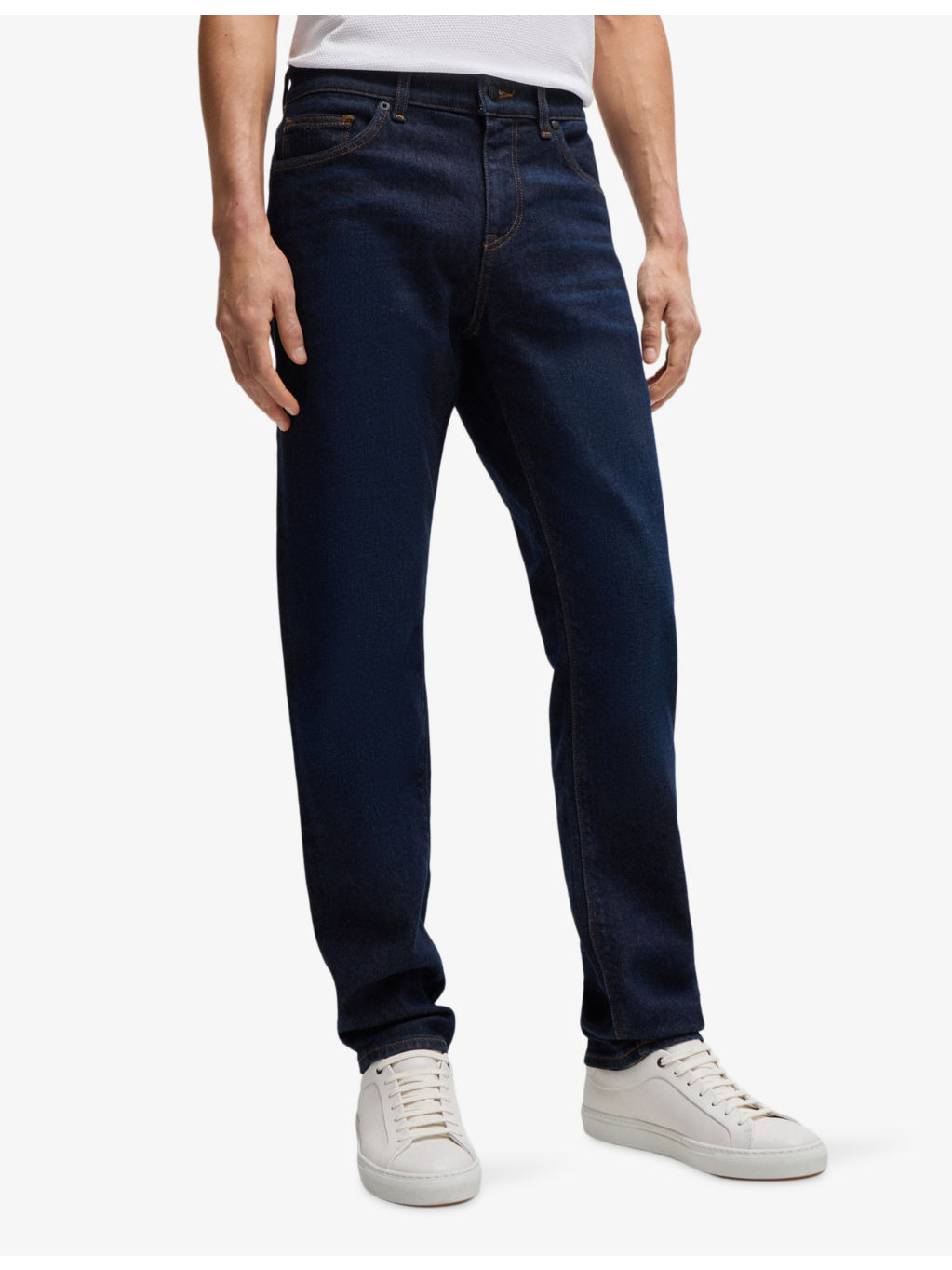Business leisure regular-fit straight-leg stretch-denim jeans - 3