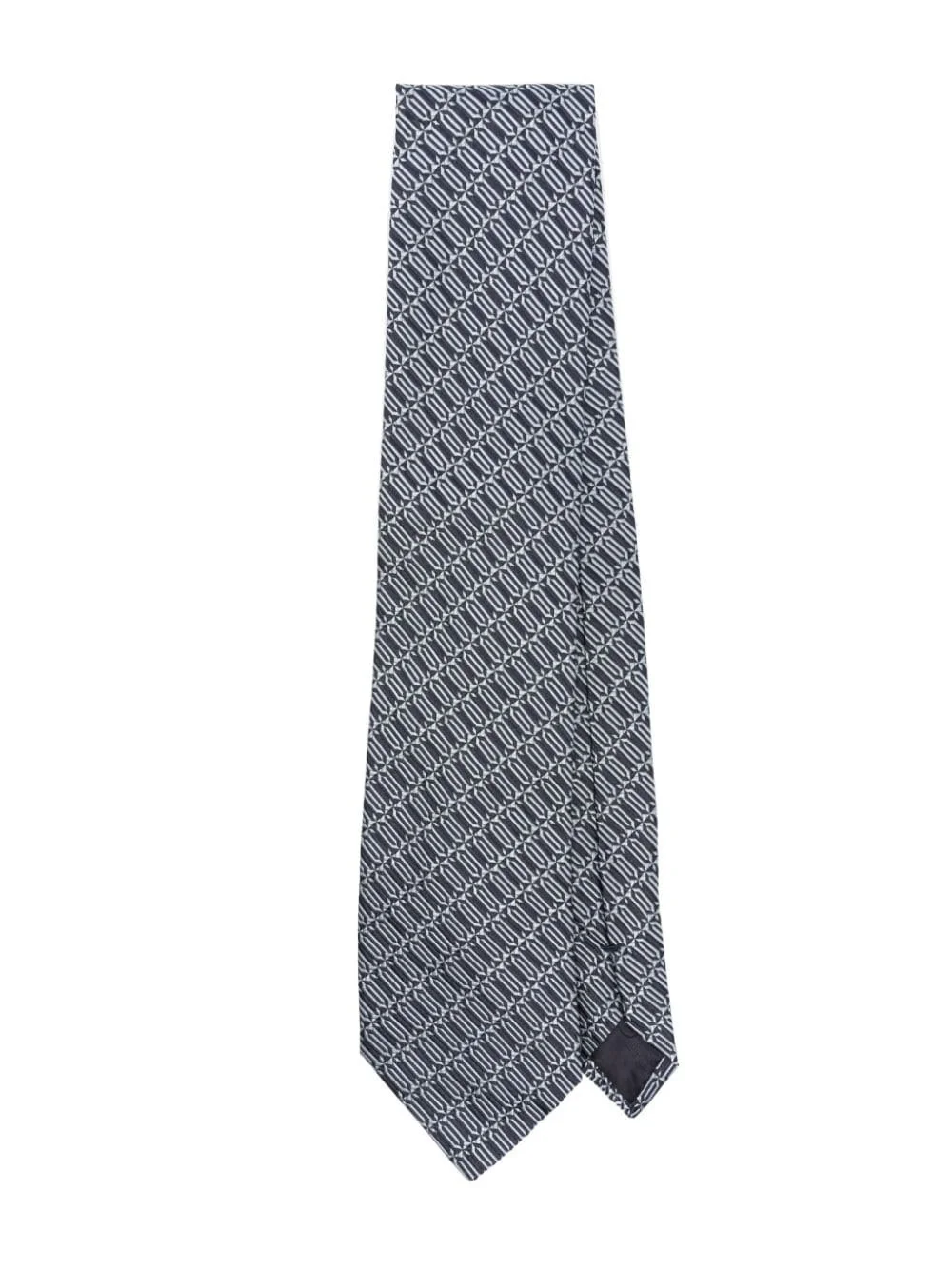 pattern-jacquard silk tie - 1