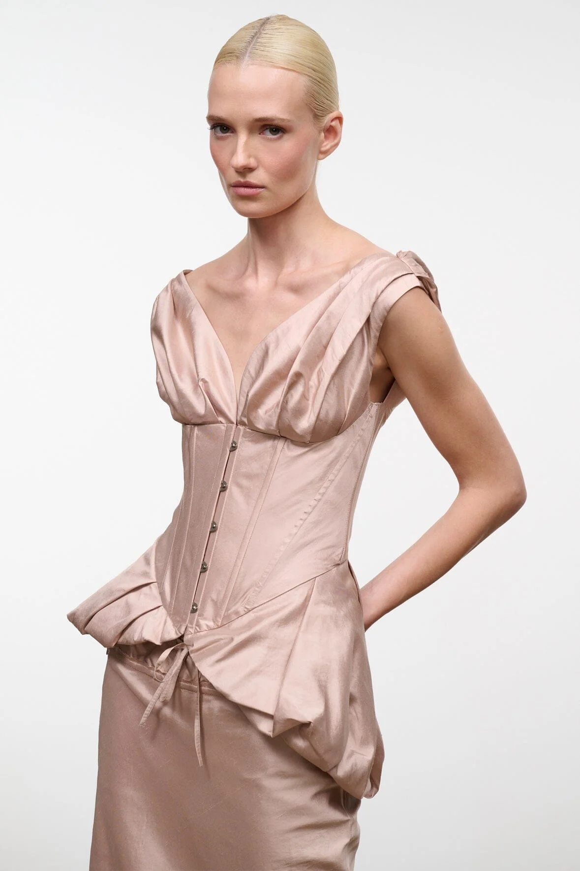 STAUD FABIANNE SILK TOP SANDROSE - 1