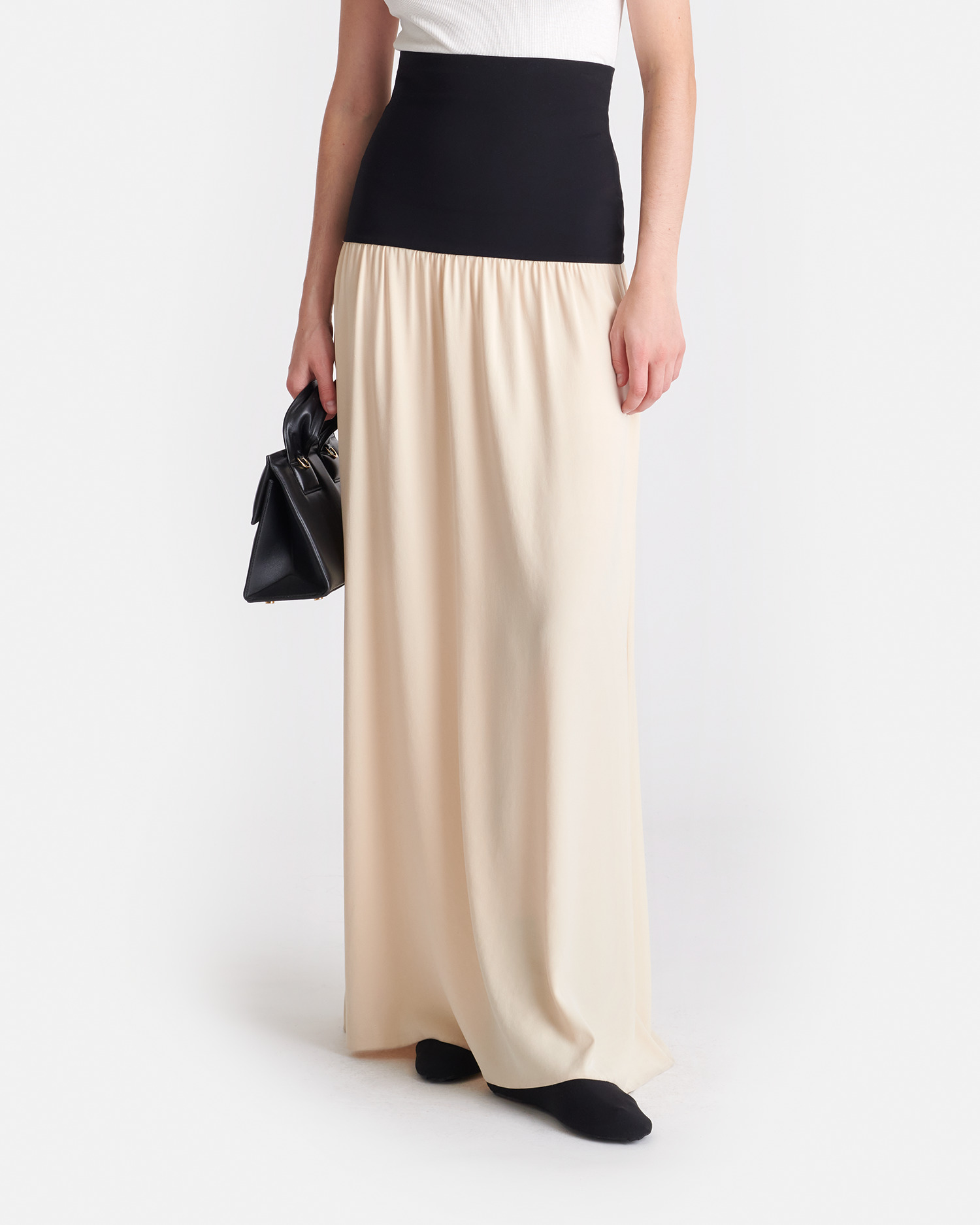 Jersey and Georgette Maxi Skirt - 2