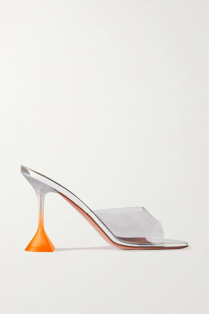 Lupita PVC and metallic leather mules - 1