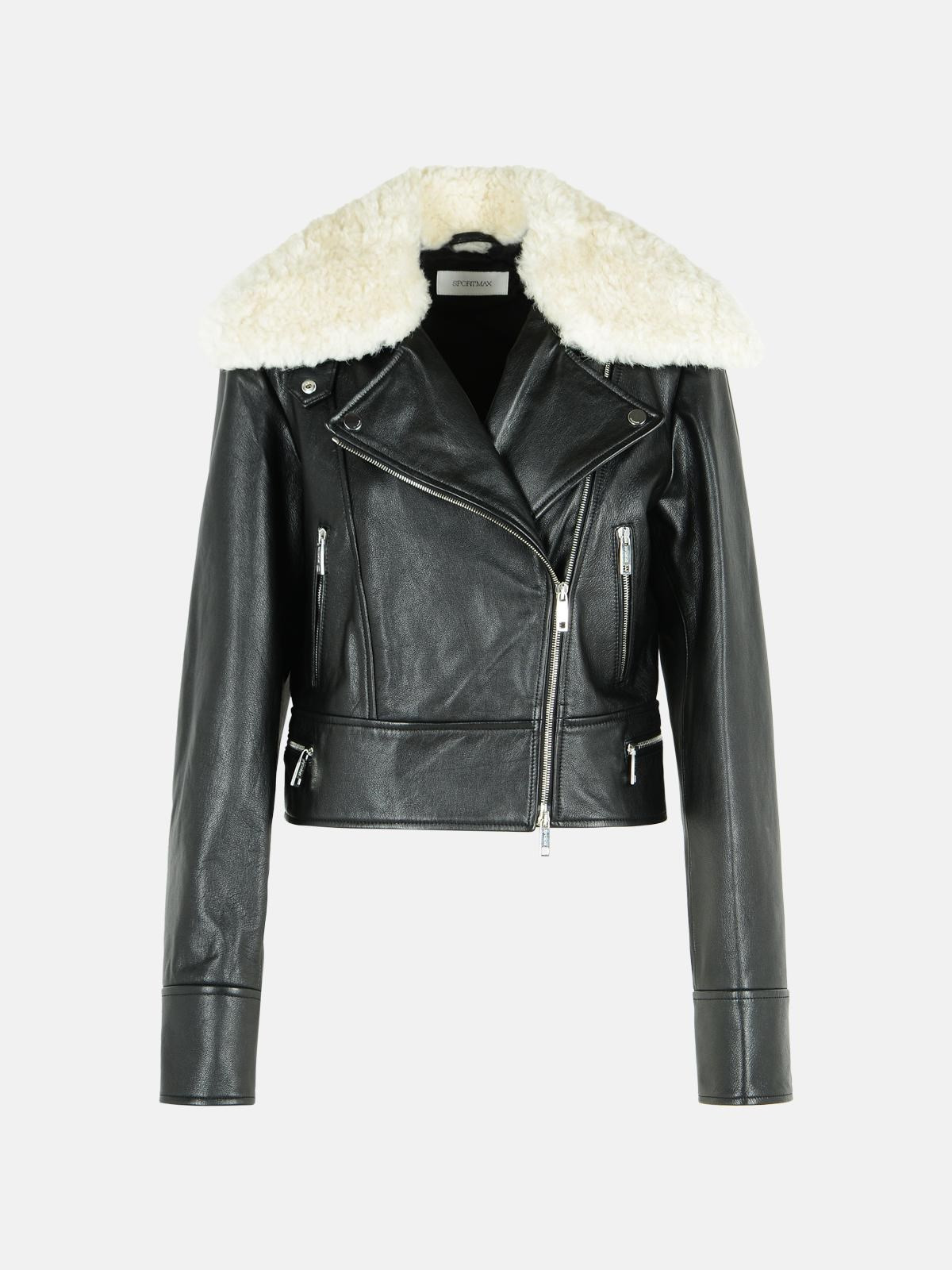 'TOSCANA' BLACK LEATHER JACKET - 1