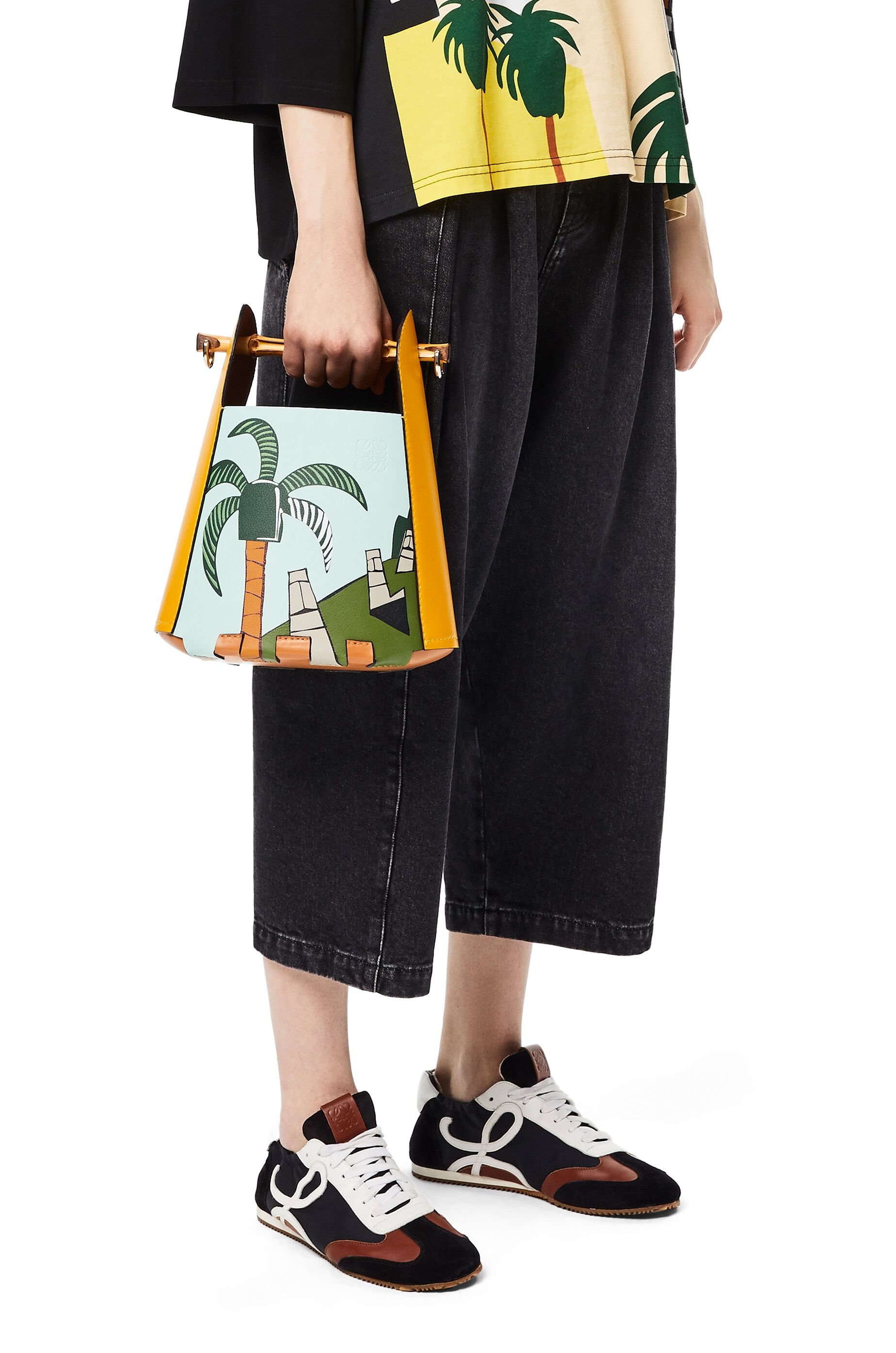 Easter Island Bamboo Bucket bag in calfskin - 2