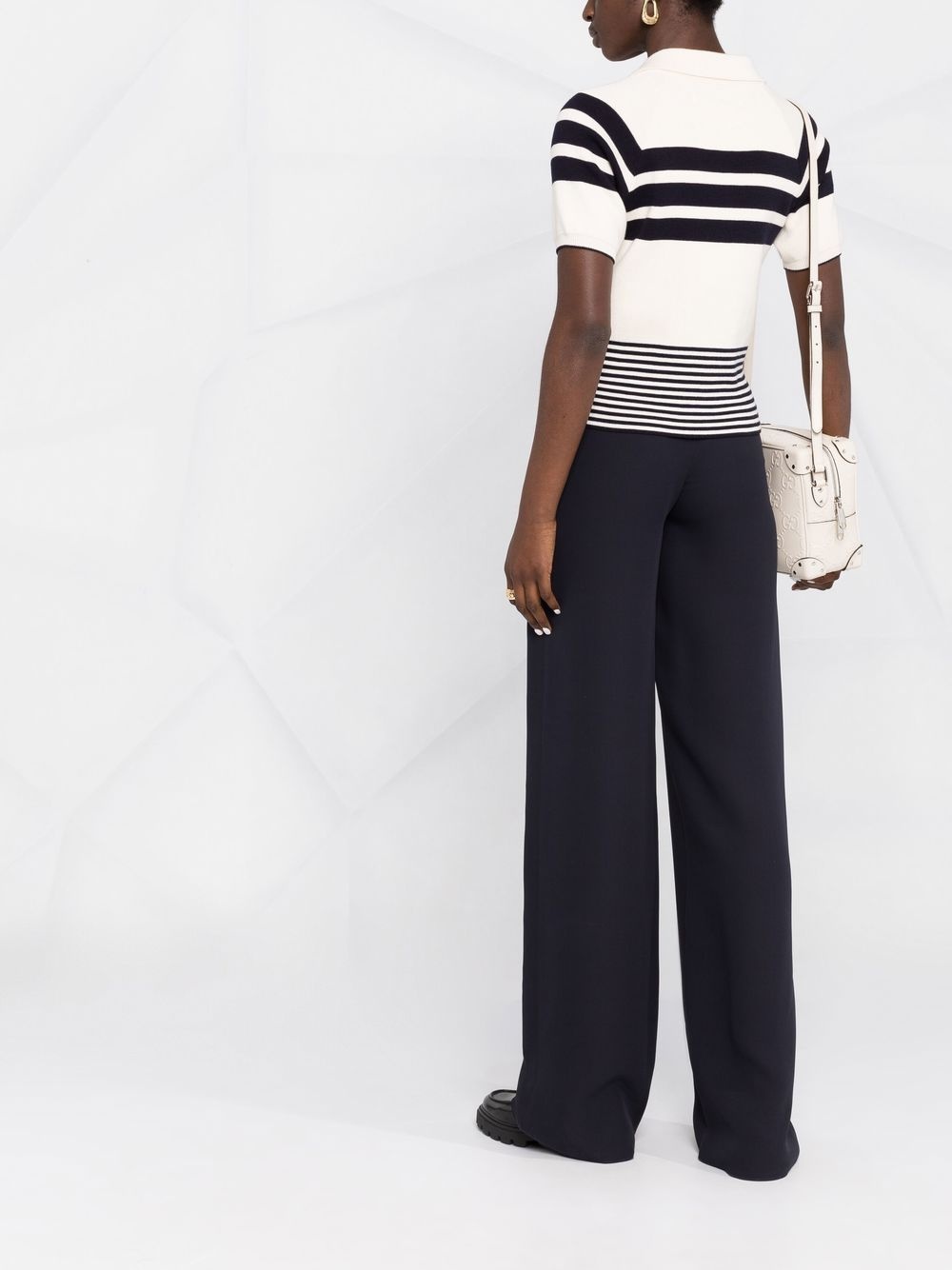 high-waisted wide-leg trousers - 4