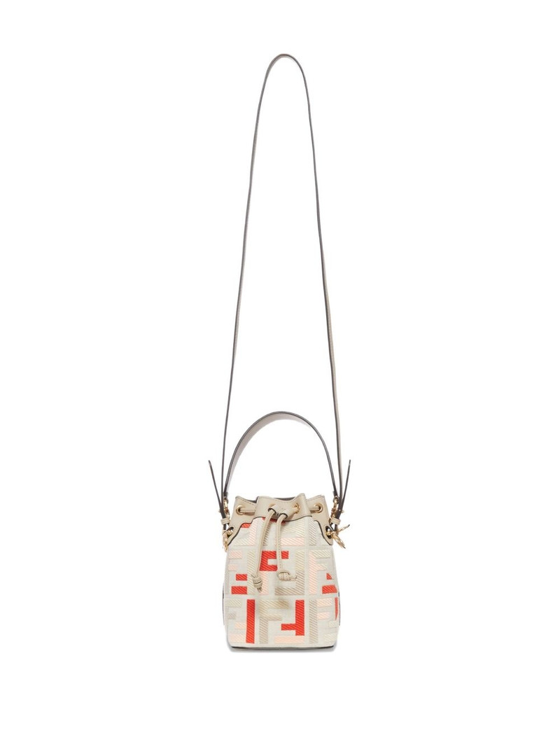 mini Mon Tresor FF-jacquard bucket bag 3