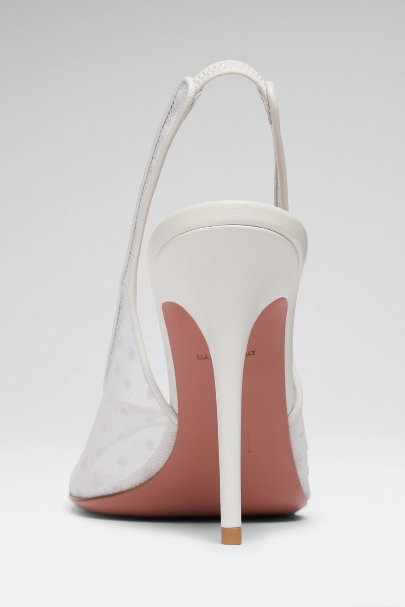 KRISTINA SLING 105 WHITE POLKA-DOT LACE 3