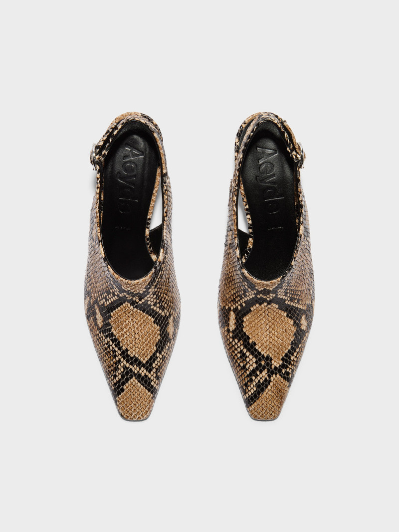 Maude Snake Print Mules 5