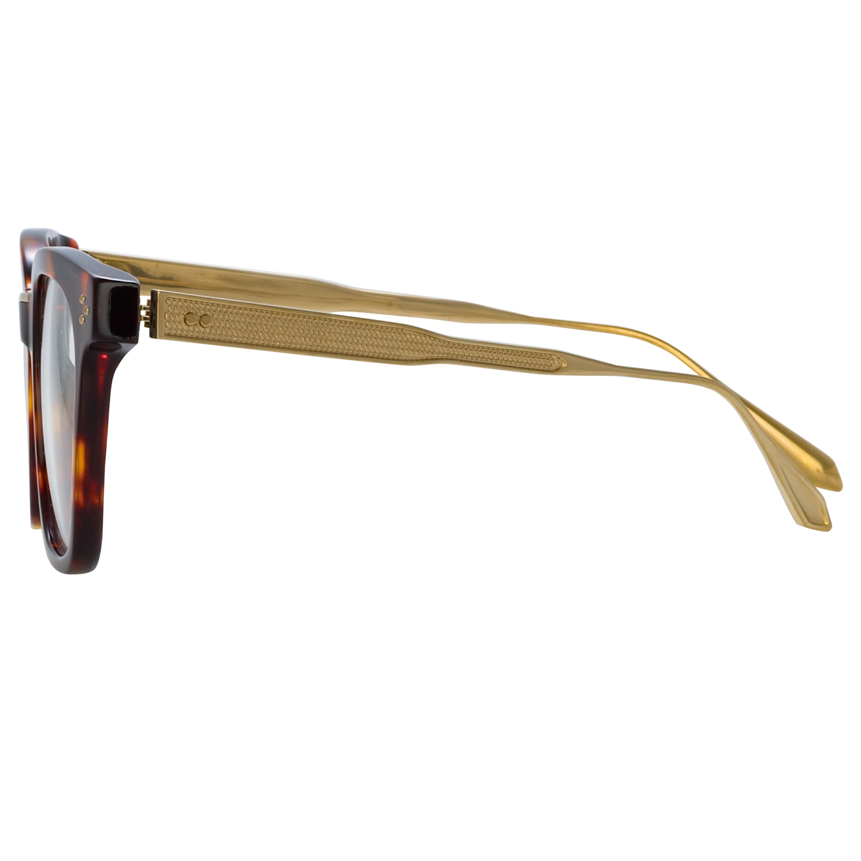 MEN'S EVANS OPTICAL D-FRAME IN TORTOISESHELL - 4