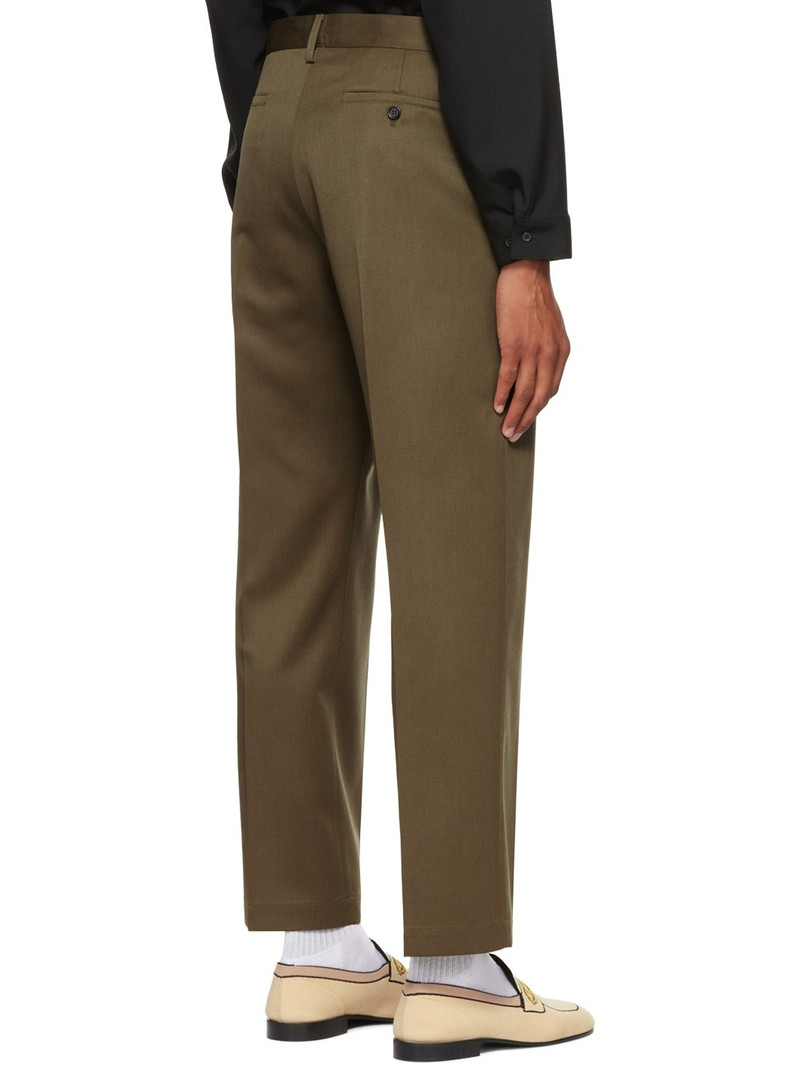 Khaki Virgin Wool Trousers 3