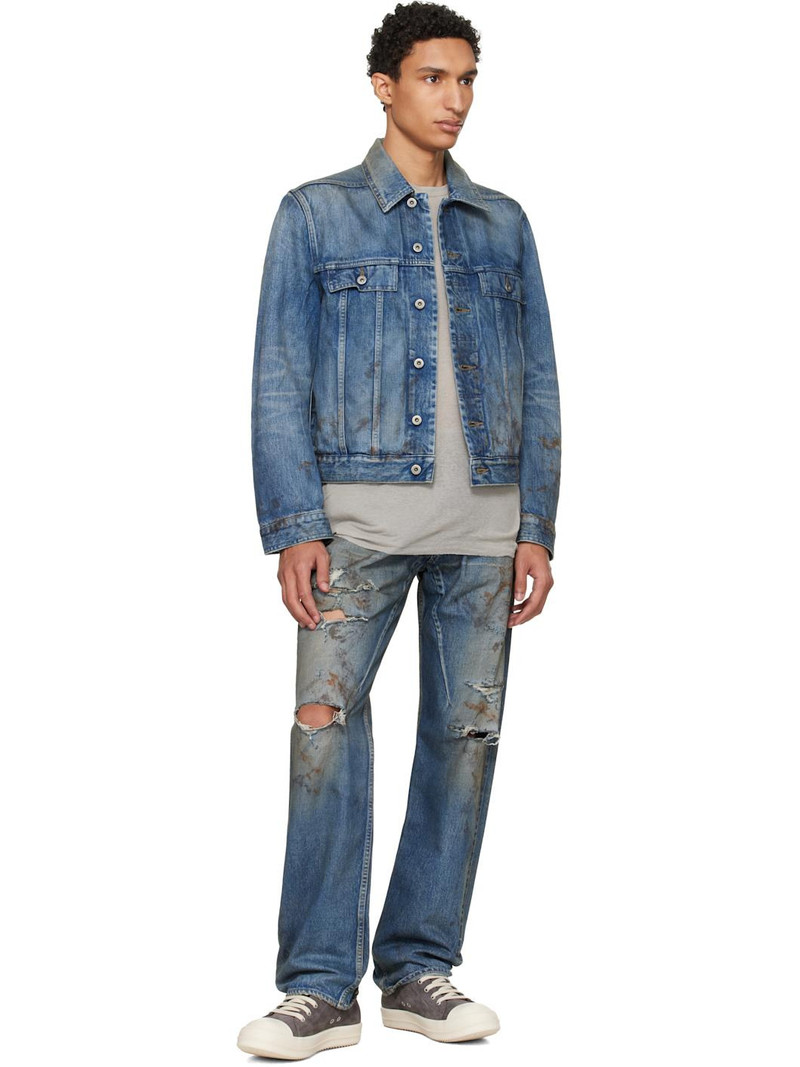Rick Owens DRKSHDW Blue Temple Kurdt Jeans outlook