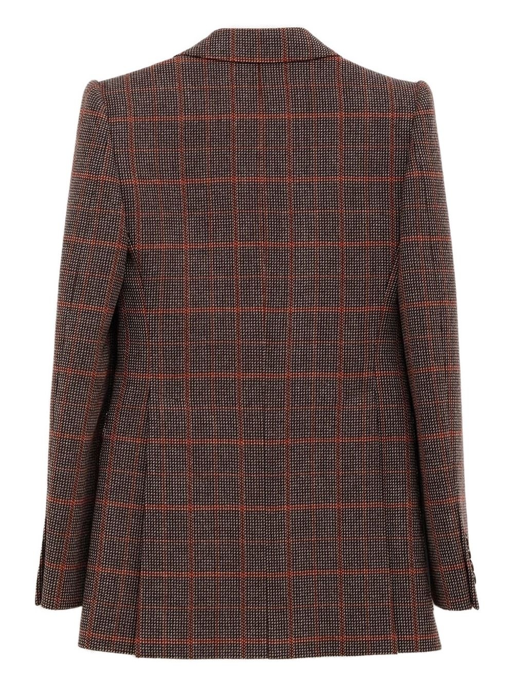 checked single-breasted blazer - 2