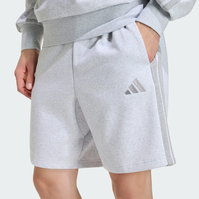 Essentials 3-Stripes Fleece Shorts 5