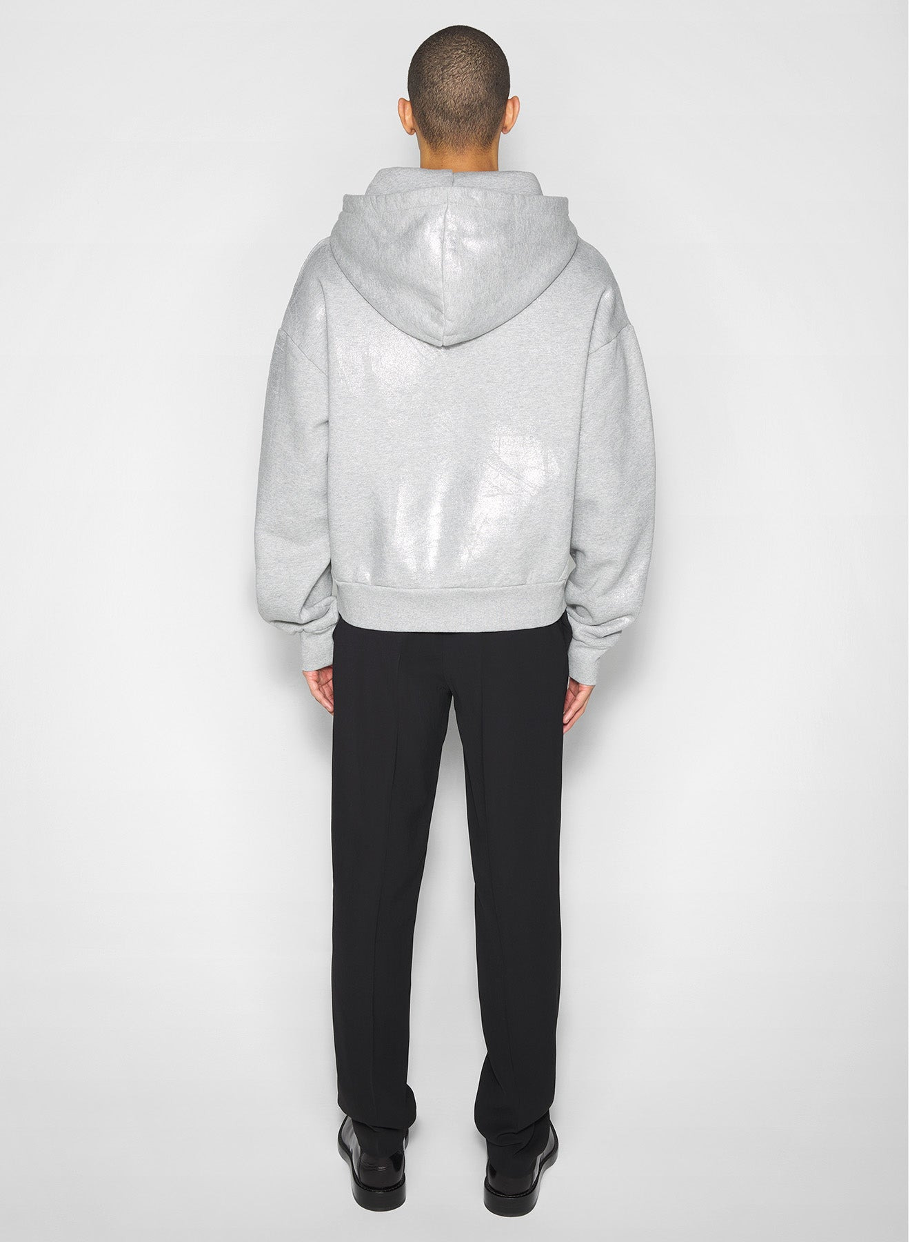 grey logo hoodie - 3