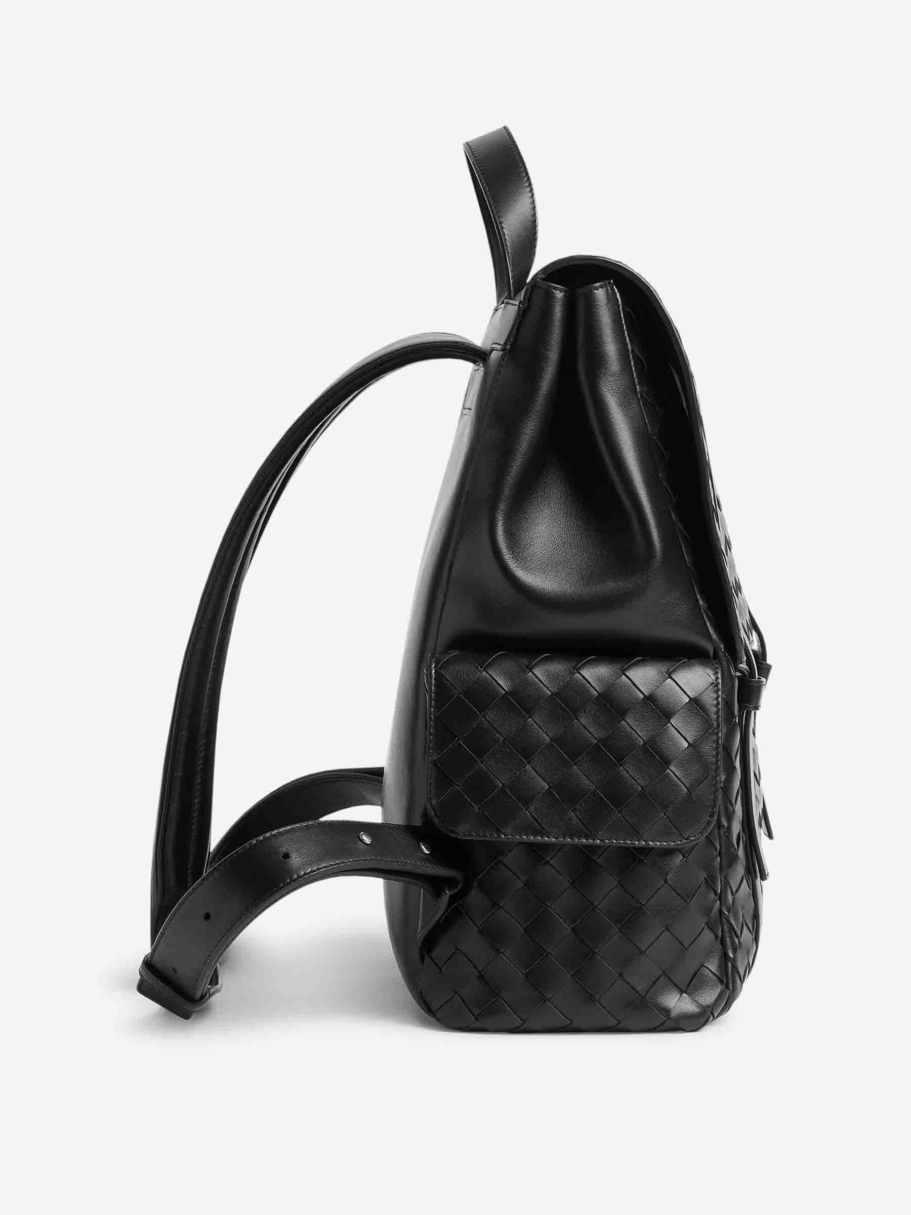 INTRECCIATO LEATHER BACKPACK - 3