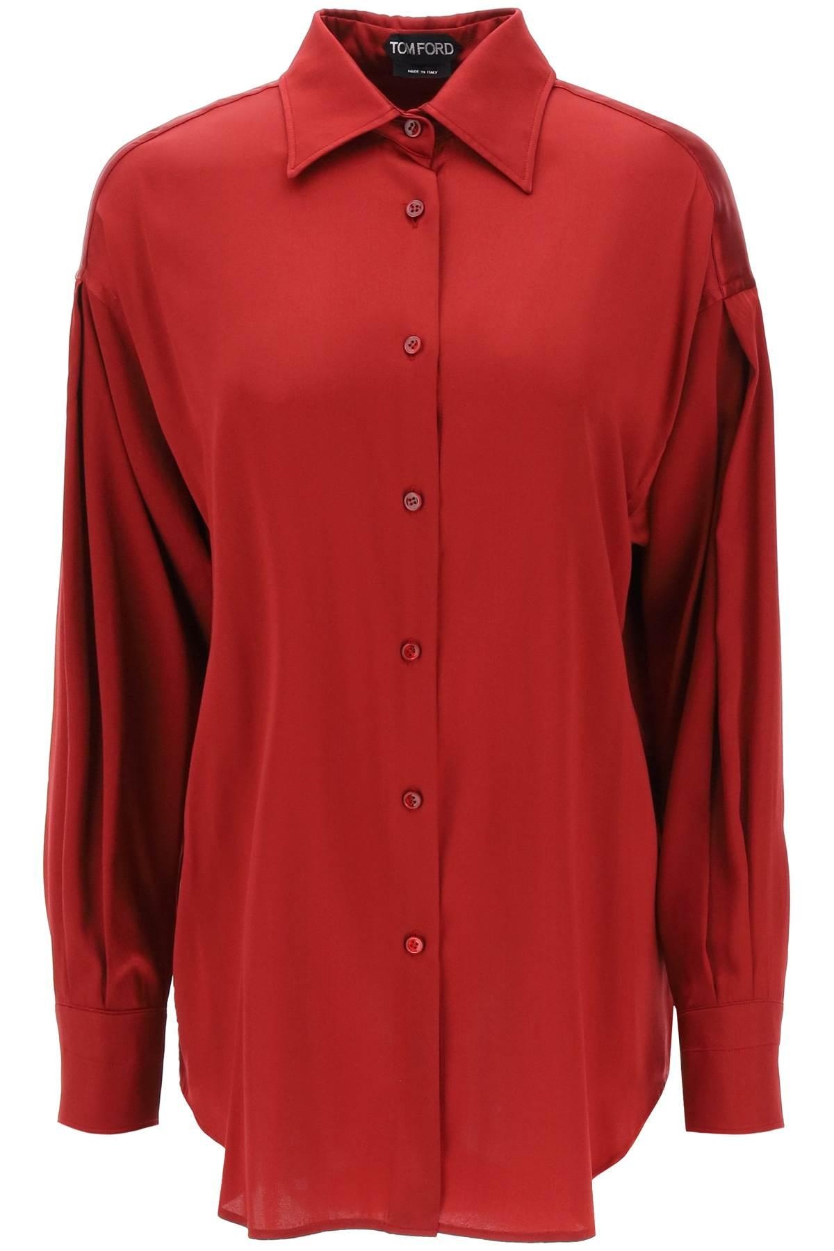 Stretch silk satin shirt - 1