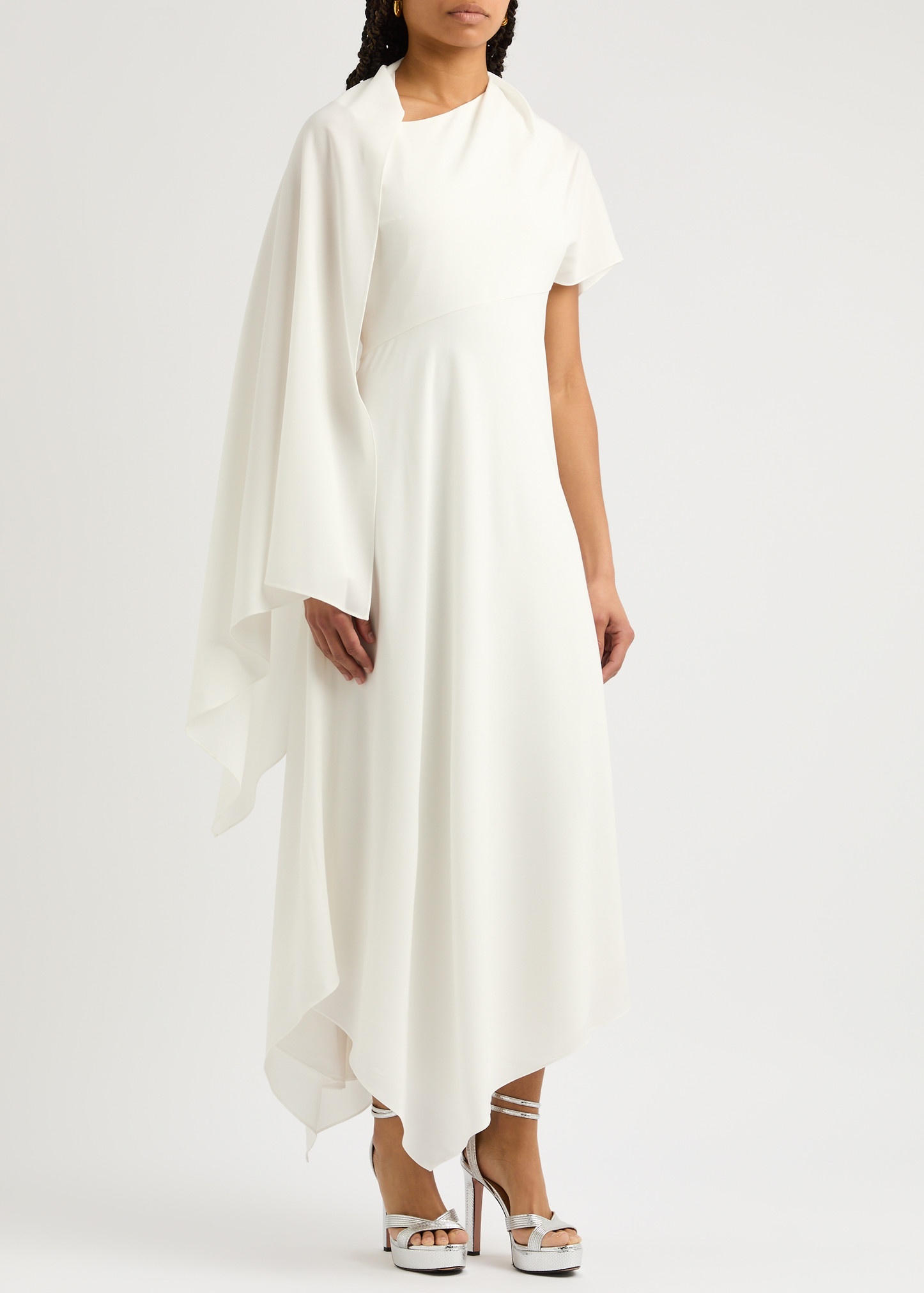 Pascale cape-effect draped maxi dress - 2