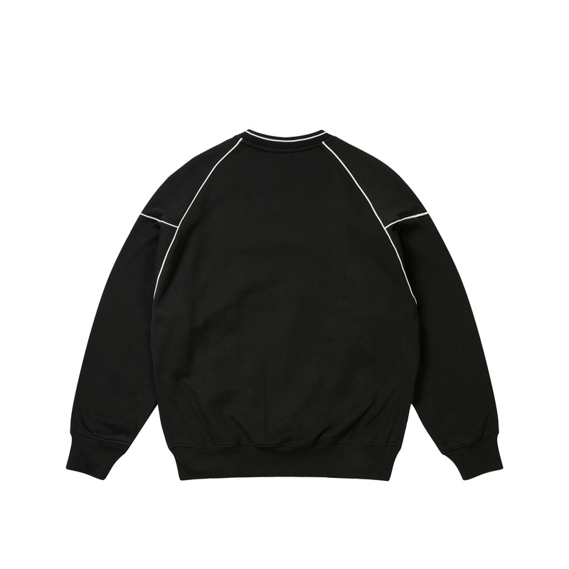 PALACE PRO TEAM PIPED CREW BLACK outlook
