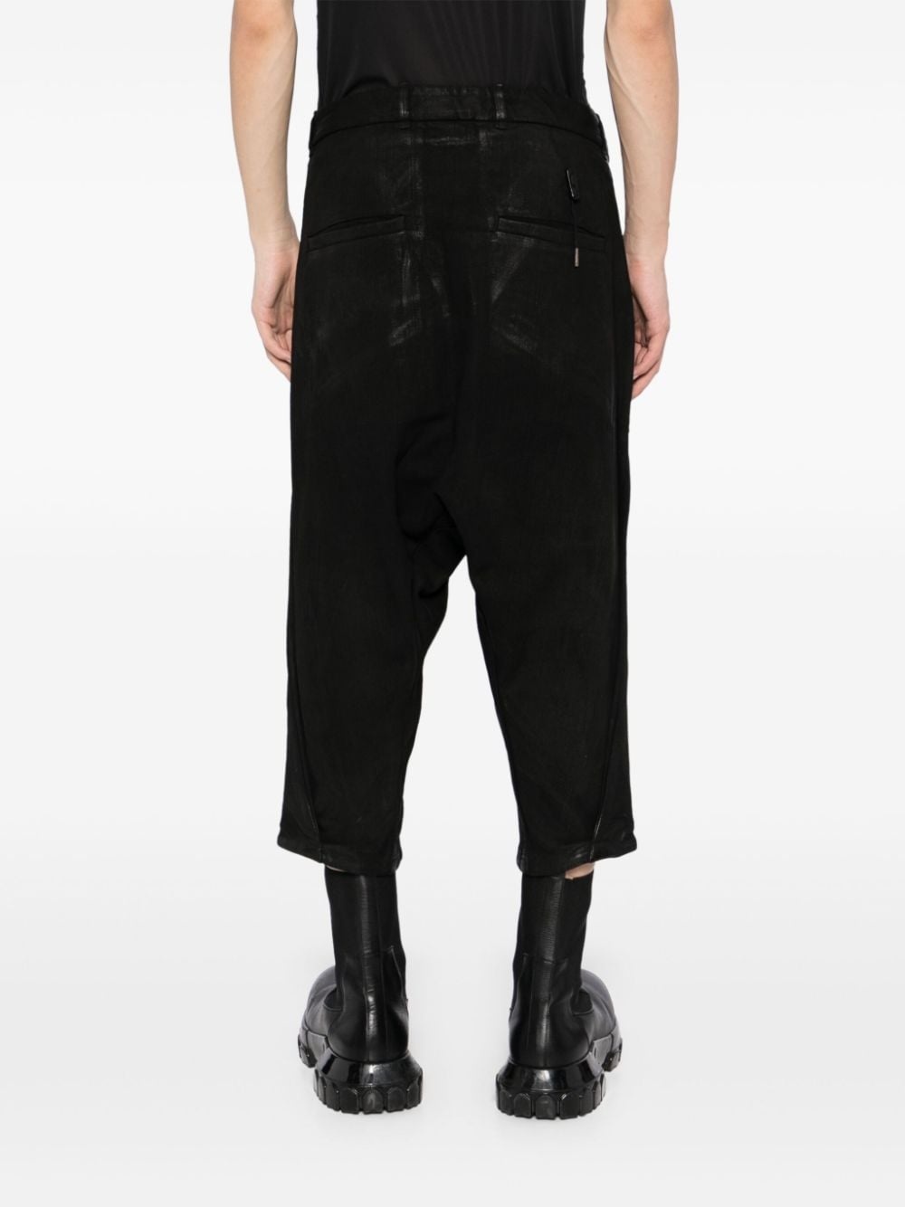 coated pressed trousers - 4
