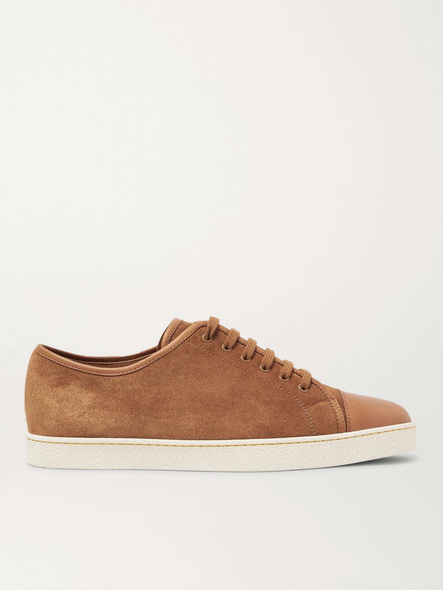 Levah Cap-Toe Suede and Leather Sneakers - 9