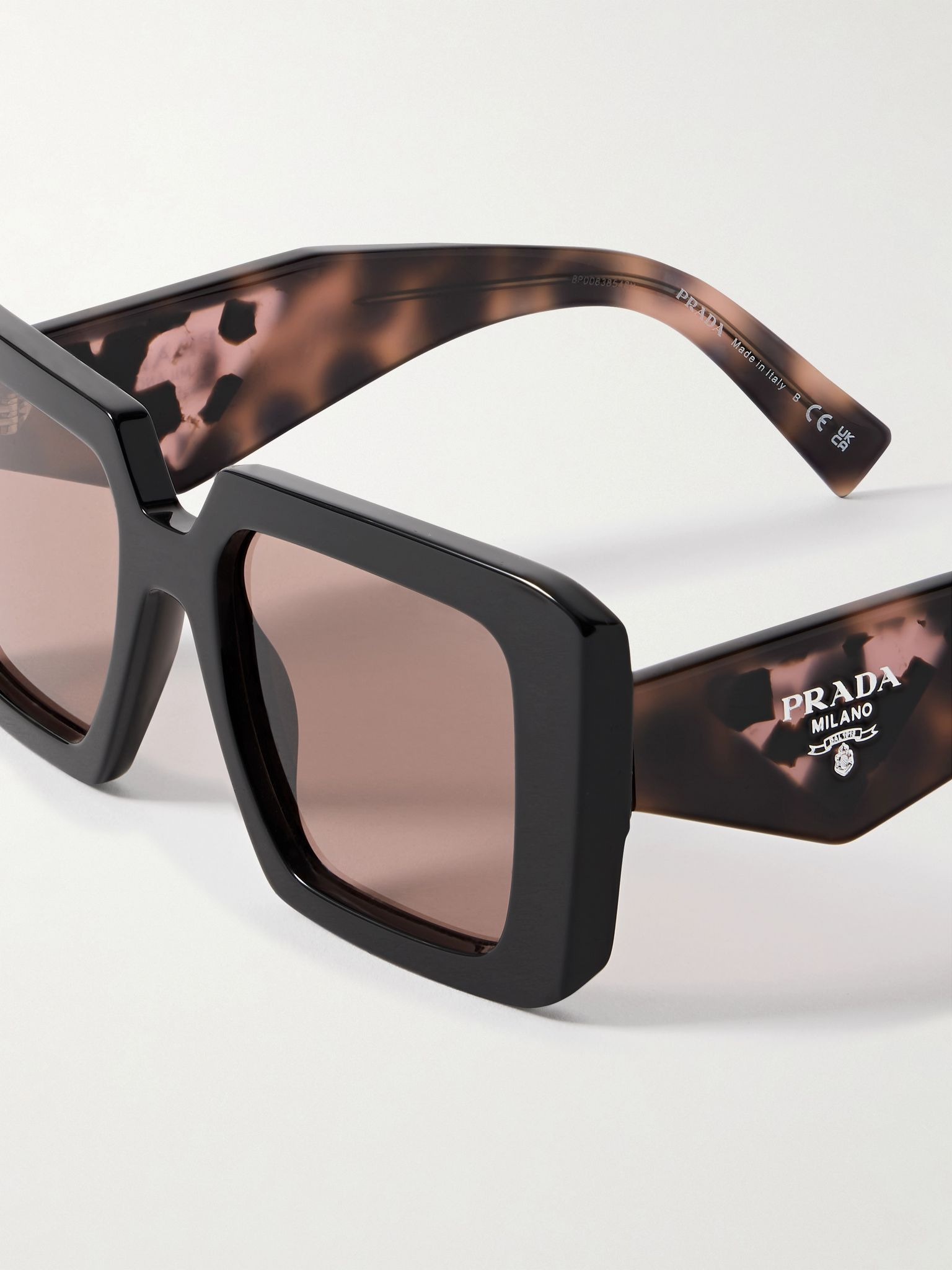 Square-frame tortoiseshell acetate sunglasses Tortoiseshell - 4
