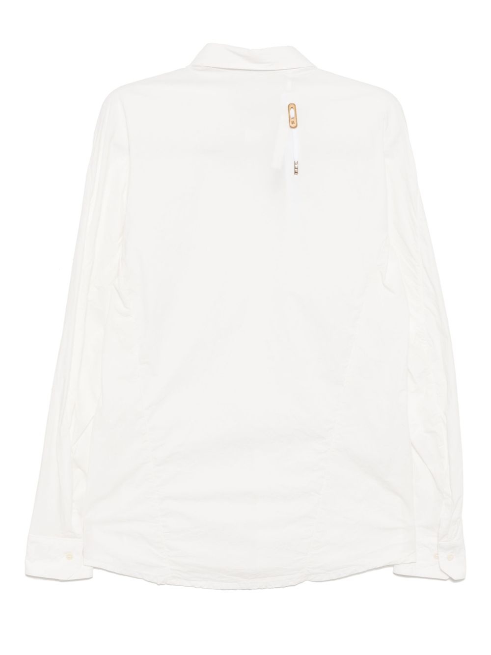logo tag cotton shirt - 2